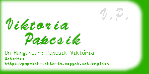 viktoria papcsik business card